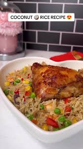 Ghana Coconut Rice, chicken 